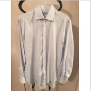 NWOT ETRO MILANO Blue Button Down Shirt SZ 10
